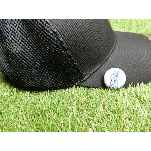 画像5: 清水焼ゴルフマーカー(1)呉須（藍色染付）タイプ (5)