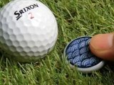 画像: 清水焼ゴルフマーカー(1)呉須（藍色染付）タイプ