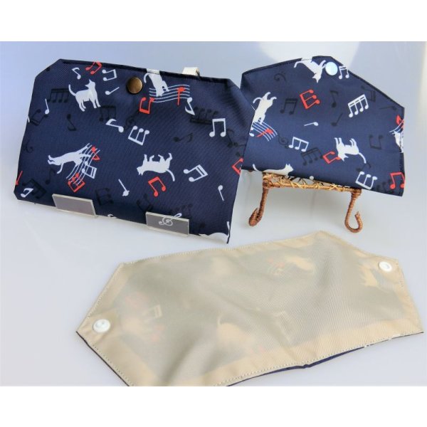 画像9: マスクぽーち　撥水加工生地　軽い　至れり尽くせり　マスク生活を楽しもう　簡単に消毒できる！ (9)